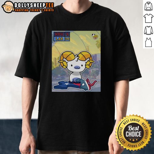 Hot Los Angeles Rams Stampede Through Houston Texans T-Shirt featuring vibrant team graphics for fans.