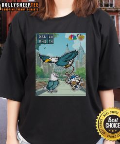 Philadelphia Eagles celebrate their first win of the season against Dallas Cowboys in stylish ladies tee.