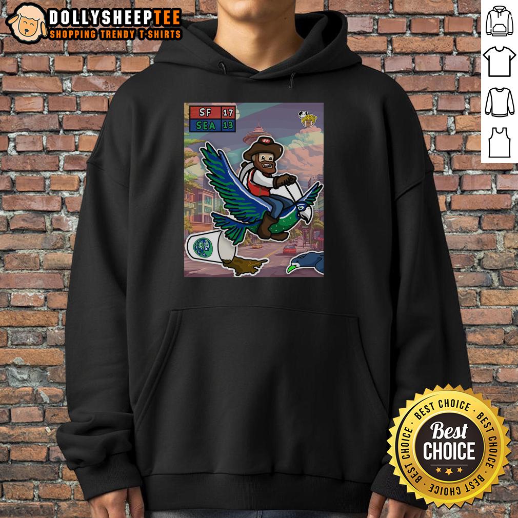 Hot The San Francisco 49Ers Fly Home With A Win Beat Seattle Seahawks Hoodie San Francisco 49ers hoodie celebrating their win over Seattle Seahawks, showcasing team pride and victory spirit.