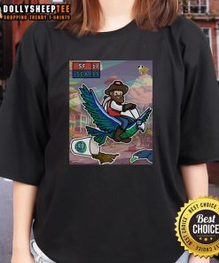 San Francisco 49ers ladies tee featuring 'Fly Home With A Win' graphic after beating Seattle Seahawks.