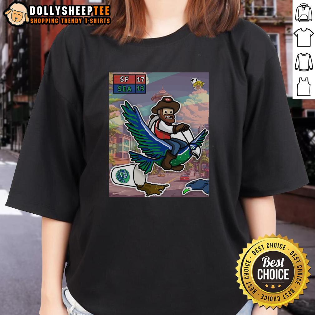 Hot The San Francisco 49ers Fly Home With A Win Beat Seattle Seahawks Ladies-Tee San Francisco 49ers ladies tee featuring 'Fly Home With A Win' graphic after beating Seattle Seahawks.