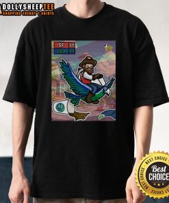 San Francisco 49ers T-shirt celebrating their win against Seattle Seahawks, showcasing team pride and victory spirit.