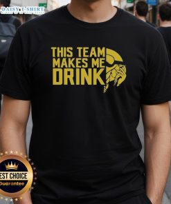 Hot This Team Makes Me Drink Minnesota Vikings Logo T-Shirt featuring bold graphics and team colors for fans.