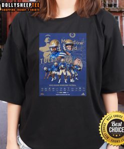 Hot Tulsa's Team 2025 Golden Hurricane Football Ladies Tee in vibrant colors showcasing team spirit and style.