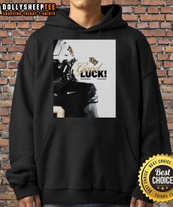 Hot UCF Knights Football Good Luck 2025 Season Hoodie in black with logo, perfect for fans cheering on their team.
