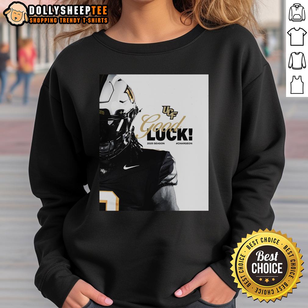 Hot Ucf Knights Football Good Luck 2025 Season Sweatshirt Alt Text: Cozy sweatshirt featuring the UCF Knights logo, perfect for showing support during the 2025 football season.