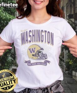 Hot Washington Huskies Prime Play ladies tee featuring vibrant team colors and logo, perfect for game day attire.