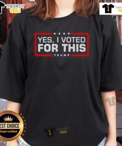 Hot Yes I Voted For This Trump Ladies Tee in vibrant colors, perfect for showing support during elections.