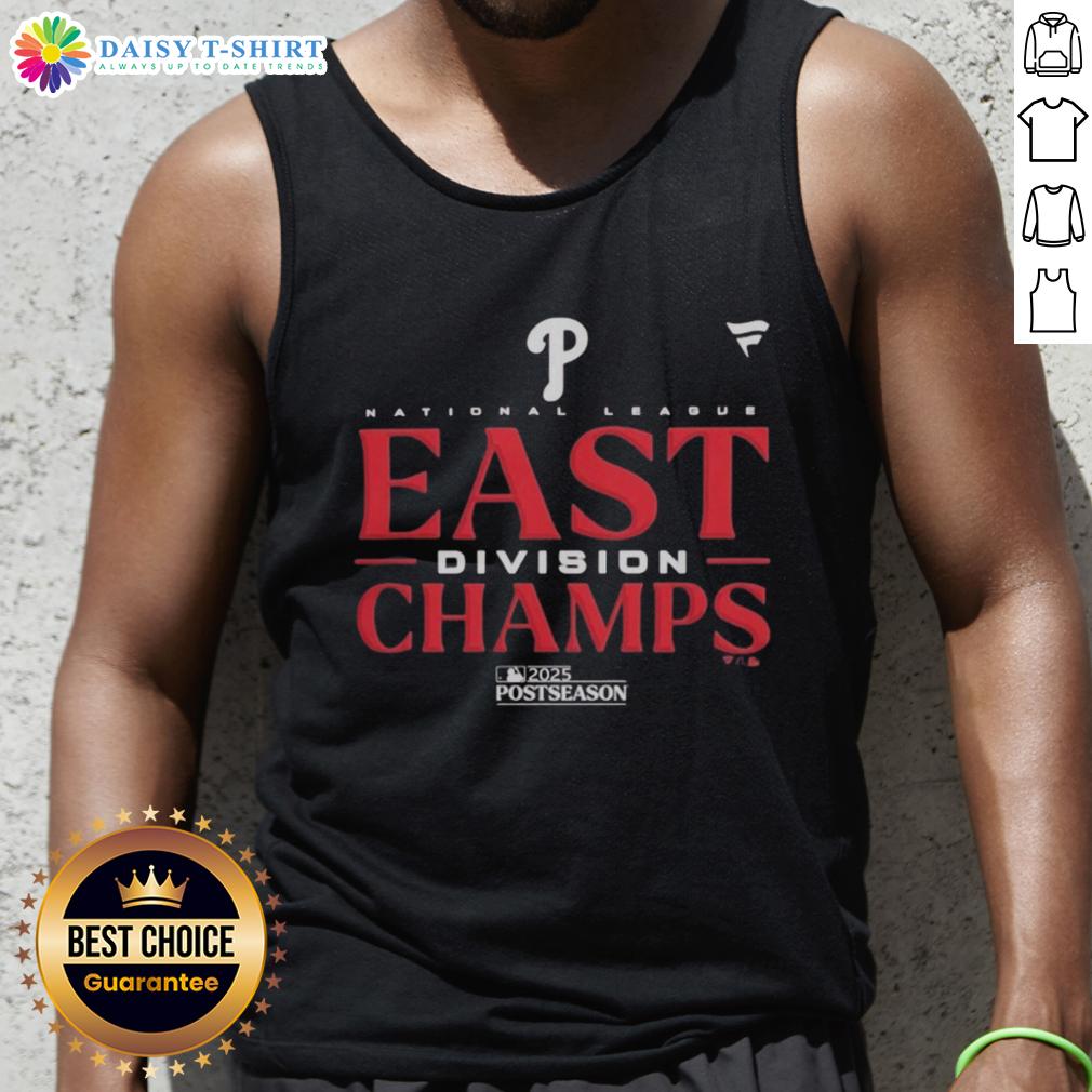 Nice 2025 MLB Postseason Philadelphia Phillies NL East Division Champions Tank Top Philadelphia Phillies NL East Division Champions tank top from Nice 2025 MLB Postseason, perfect for fans and celebrations.