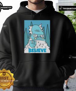 Alt Text: Cozy Nice Abominable Snowman Believe Hoodie featuring a whimsical snowman design, perfect for winter wear.
