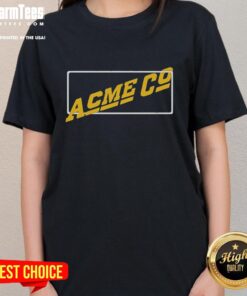 Nice Acme Co vintage ladies tee featuring a retro design, perfect for casual wear and fashion enthusiasts.