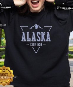 Nice Alaska Established 1959 Sweatshirt featuring a cozy design and vibrant colors perfect for casual wear.