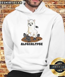 Cozy Nice-Alpacalypse Alpaca Hoodie featuring a playful alpaca graphic, perfect for animal lovers and stylish casual wear.