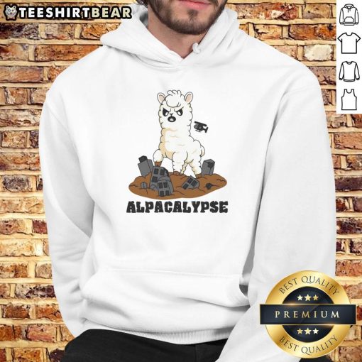 Cozy Nice-Alpacalypse Alpaca Hoodie featuring a playful alpaca graphic, perfect for animal lovers and stylish casual wear.