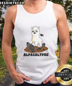 Stylish Nice Alpacalypse Alpaca tank top featuring a fun alpaca graphic, perfect for casual summer wear.