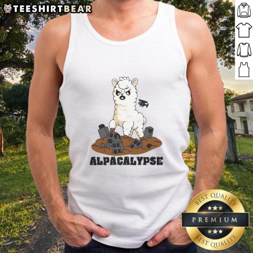 Stylish Nice Alpacalypse Alpaca tank top featuring a fun alpaca graphic, perfect for casual summer wear.