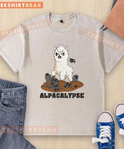 Nice Alpacalypse Alpaca washed t-shirt featuring a playful alpaca graphic on a soft, stylish fabric.