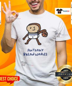 Nice Anthony Breadwards Timberwolves basketball player pun t-shirt design featuring a humorous graphic and vibrant colors.