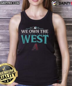 2025 Arizona Diamondbacks 'We Own The AL West Division Champions' tank top featuring bold team graphics and colors.