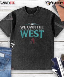 Nice Arizona Diamondbacks 2025 We Own The AL West Division Champions washed t-shirt showcasing team pride and style.