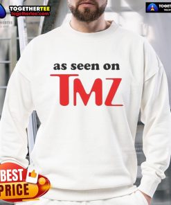 Alt Text: Nice As Seen On TMZ logo sweatshirt in black, featuring bold white text and a stylish design for casual wear.