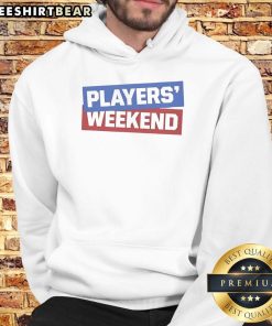 Alt Text: Nice Atlanta Braves Jurickson Profar Players Weekend hoodie in blue, showcasing team logo and stylish design.
