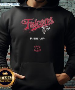 Alt Text: Nice Atlanta Falcons Born x Raised Rise Up Hoodie showcasing team pride and stylish design for fans.