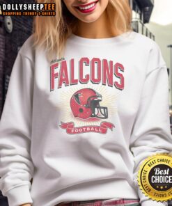 Cozy Nice Atlanta Falcons Historic Prime Play sweatshirt featuring team colors and logo, perfect for fans.
