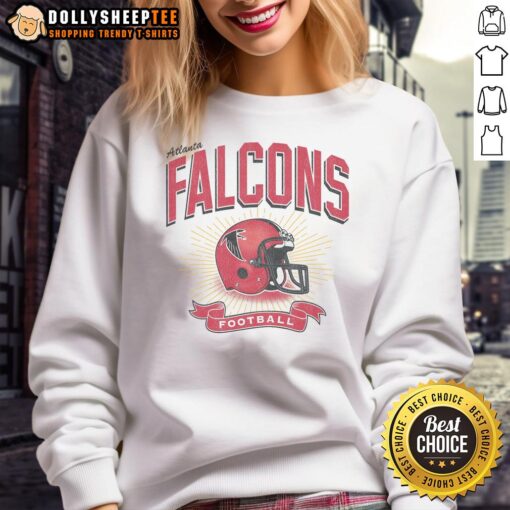 Cozy Nice Atlanta Falcons Historic Prime Play sweatshirt featuring team colors and logo, perfect for fans.