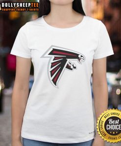 Stylish Atlanta Falcons logo ladies tee, perfect for fans showcasing team spirit and fashion in a comfortable fit.