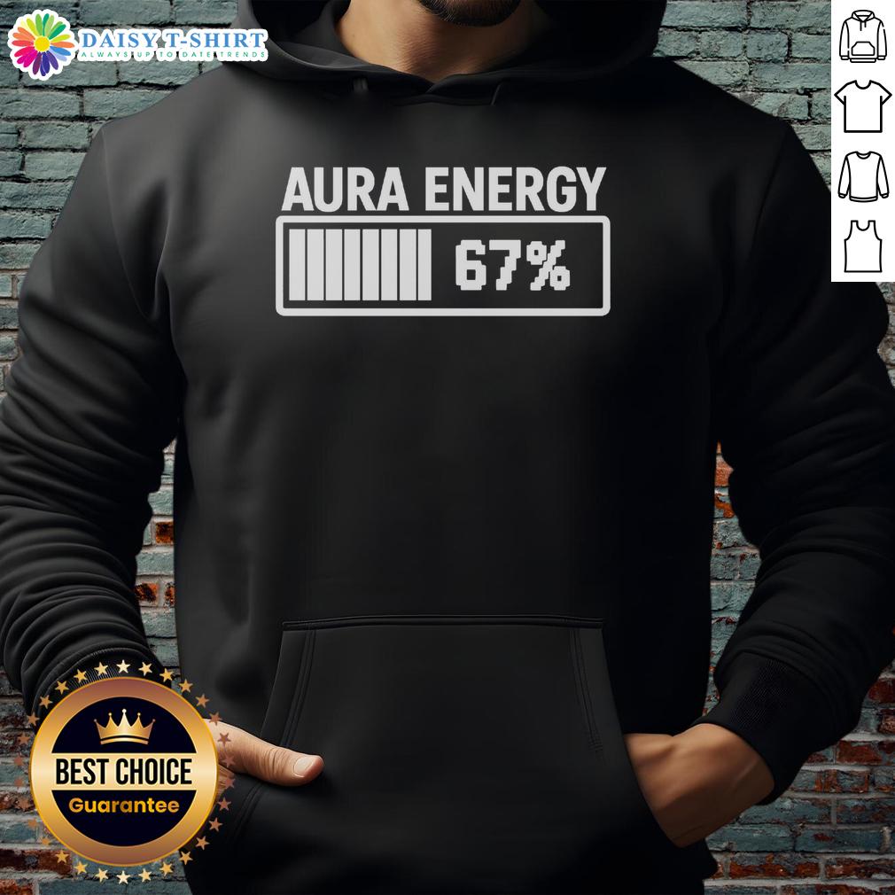 Nice Aura Energy At 67 Six Seven Meme Gen Alpha Slang Hoodie Gen Alpha slang hoodie featuring 'Nice Aura Energy' design, perfect for trendy kids and meme culture enthusiasts.