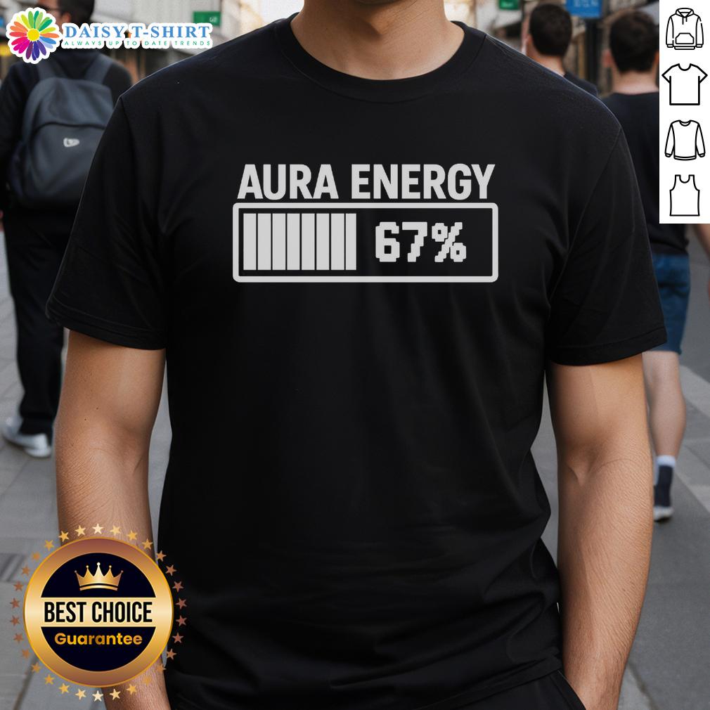 Nice Aura Energy At 67 Six Seven Meme Gen Alpha Slang T Shirt Gen Alpha slang T-shirt featuring 'Nice Aura Energy' meme design in bold colors, perfect for trendy youth fashion.