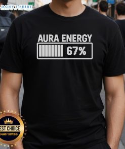 Gen Alpha slang T-shirt featuring 'Nice Aura Energy' meme design in bold colors, perfect for trendy youth fashion.