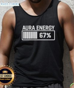 Gen Alpha slang tank top featuring 'Nice Aura Energy' meme design, perfect for trendy youth fashion.