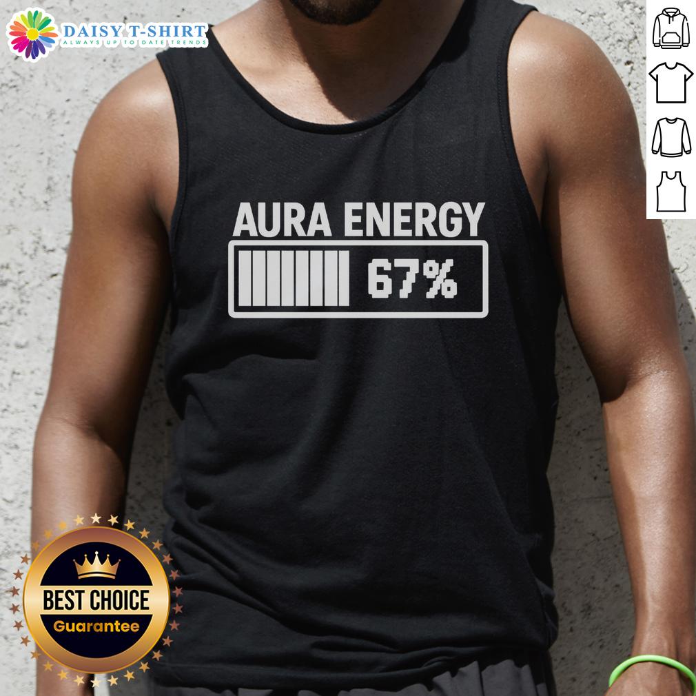 Nice Aura Energy At 67 Six Seven Meme Gen Alpha Slang Tank Top Gen Alpha slang tank top featuring 'Nice Aura Energy' meme design, perfect for trendy youth fashion.