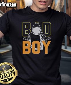 Alt Text: Nice Bad Boy Streetwear Rebel Graphic T-Shirt featuring bold rebel design on a stylish black tee for urban fashion.