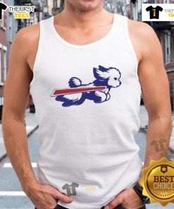 Nice Bichon Frise Buffalo Bills football parody logo tank top featuring a playful dog design for sports fans.