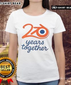 Nice Blender logo celebrating 20 years together on a stylish ladies tee, perfect for Blender enthusiasts and fans.