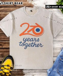 Nice Blender logo on a 20 years together washed t-shirt, showcasing a stylish design for Blender enthusiasts.