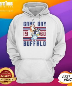 Vintage Nice Bluey and Bingo Buffalo Bulls football game day hoodie in retro style, perfect for sports fans.