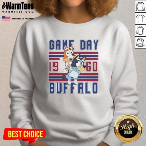 Retro 1960 sweatshirt featuring Nice Bluey and Bingo, perfect for Buffalo Bulls football game day style.