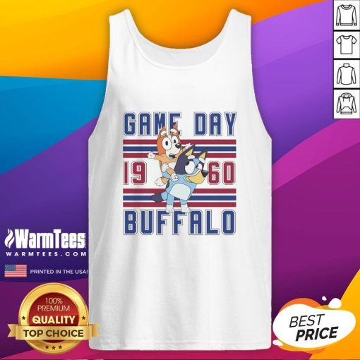 Retro 1960 tank top featuring Nice Bluey and Bingo, perfect for Buffalo Bulls football game day.