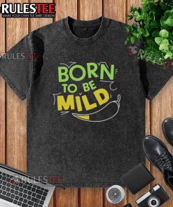 Nice Born To Be Mild washed t-shirt in light blue featuring a relaxed fit and stylish graphic design.