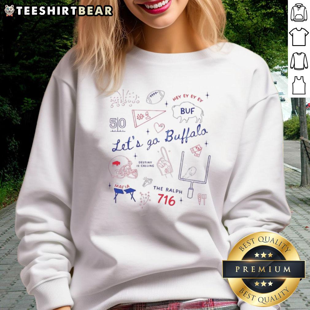 Nice Buffalo Bills Football Doodles Sweatshirt Cozy Nice Buffalo Bills Football Doodles Sweatshirt featuring playful doodle designs and team colors for fans.