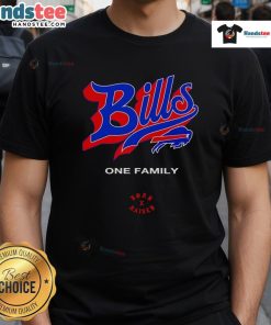 Nice Buffalo Bills One Family Script T-Shirt featuring bold team colors and stylish script design for fans.