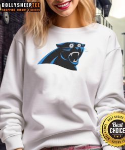 Stylish Carolina Panthers logo sweatshirt featuring vibrant colors and comfortable design for fans and casual wear.