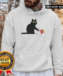 Nice cat ladies wearing Kamala Harris and Donald Trump hoodies, showcasing playful political fashion style.