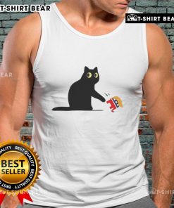 Nice cat ladies wearing Kamala Harris and Donald Trump tank tops, showcasing unique political fashion choices.