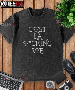 Nice C'est La Fcking Vie washed t-shirt in soft cotton, featuring a trendy graphic print for casual style.