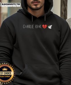 Nice Charlie Kirk Broken Heart Dove Hoodie featuring a stylish design, perfect for casual wear and expressing individuality.
